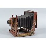 A City Sale & Exchange Triple Diamond Half Plate Field Camera, circa 1907, triple extension,