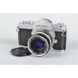 A Nikon Nikkormat FTN SLR Camera, chrome, serial no 3 737 580, body G, age-related wear to