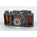 A "Cut-Away" Leica II Replica Camera, incapable of photography, black, no serial number, body VG,