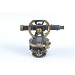 A later 19th Century lacquered and anodised brass Casella 4 inch Theodolite, of neat size,