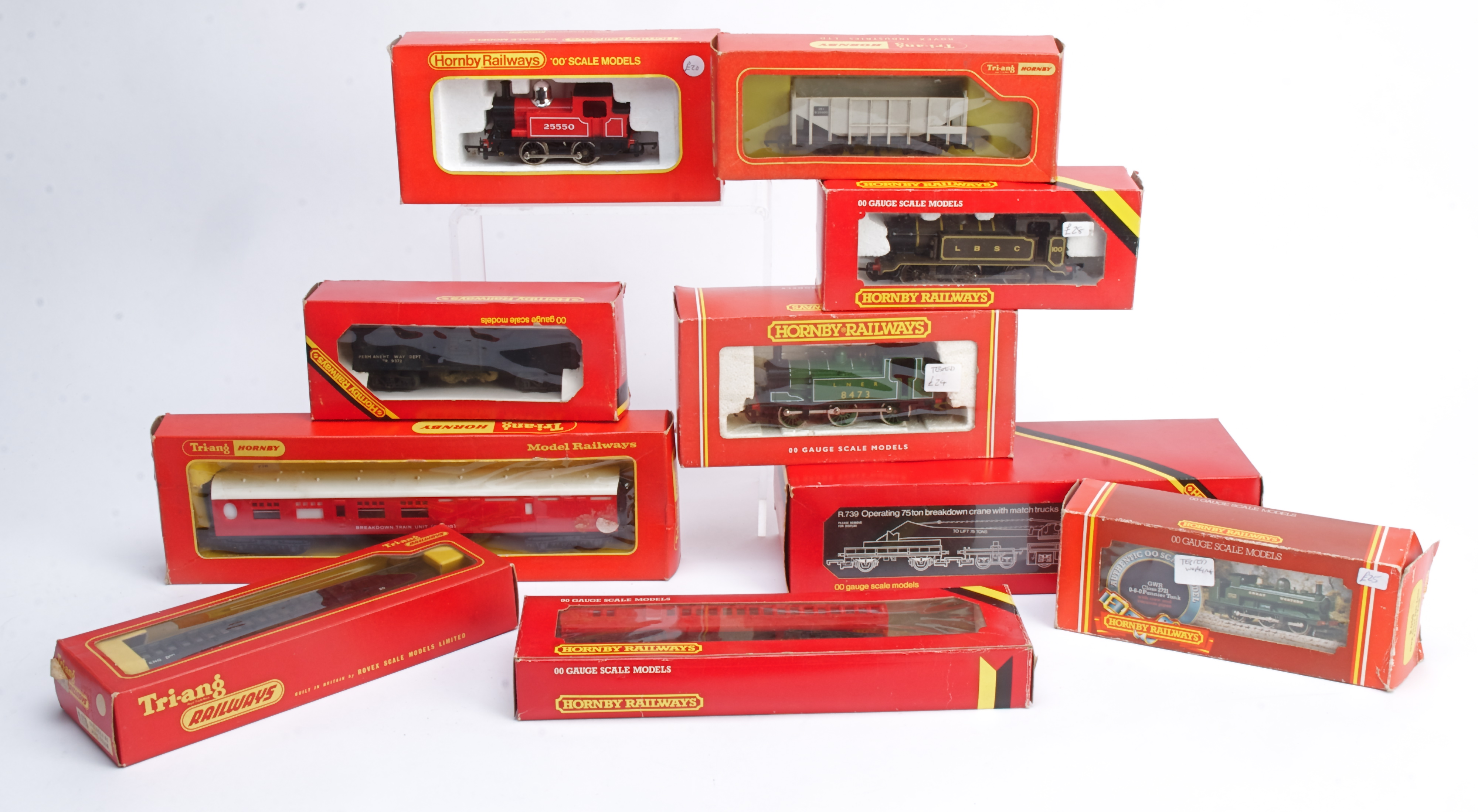 Hornby 00 Gauge tank Locomotives Breakdown Crane and Tri-ang related coaches and other items,