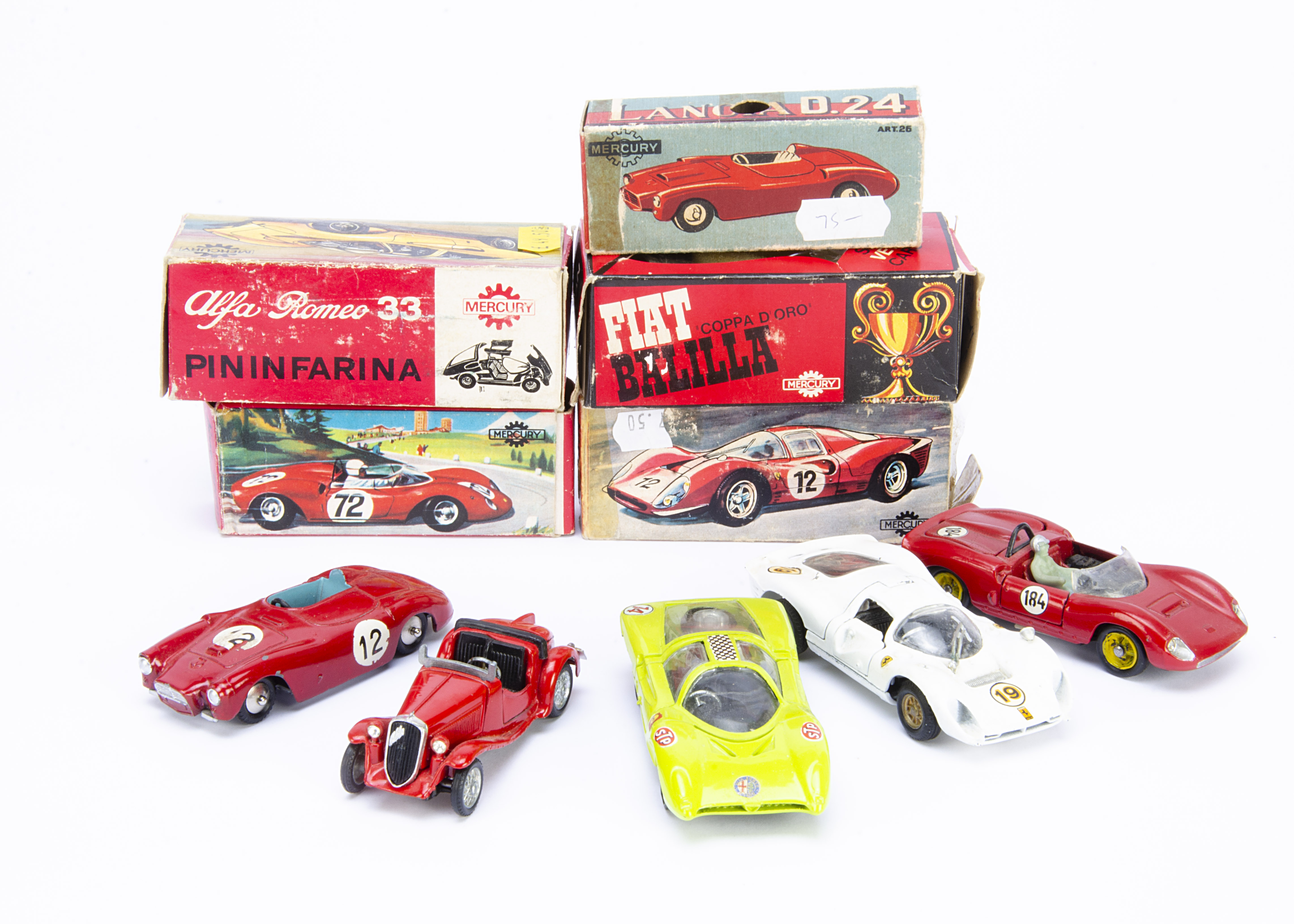 Mercury Competition and Racing Cars, Art 53 Alfa Romeo 33 Pininfarina, Art 45 Dino Sport 206, Art 65