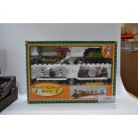 Density China O Gauge Christmas Train Set, comprising battery operated 2-6-0 American Wild West type