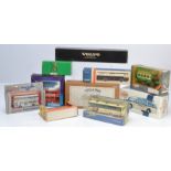 Diecast Buses and Coaches, a boxed collection of vintage and modern vehicles including Match Box