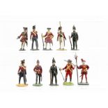 William Carman lead figures comprising Napoleonic (5) and Blenheim Period (3) British soldiers, a