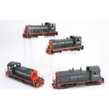 Four American O Gauge 2-rail Southern Pacific Diesel 'Switcher' Locomotives, all Bo-Bos, locomotives