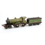 A Bing for Bassett-Lowke O Gauge electric 'Ivatt' 4-4-0 Locomotive and Tender, in lithographed