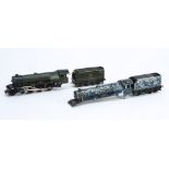 Trix 00 Gauge early green and blue 'Scotsmen' Locomotives, green with tender, F, lacks rear pony,