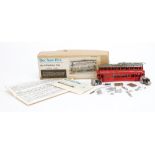 BEC 00 Gauge part-built Tram Kit, No 14 Feltham Car, complete body painted red with detailing