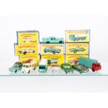 Matchbox Lesney 1-75 Series, 31 Lincoln Continental, 56 Fiat 1500, 44 Refrigerator Truck, 75 Ferrari