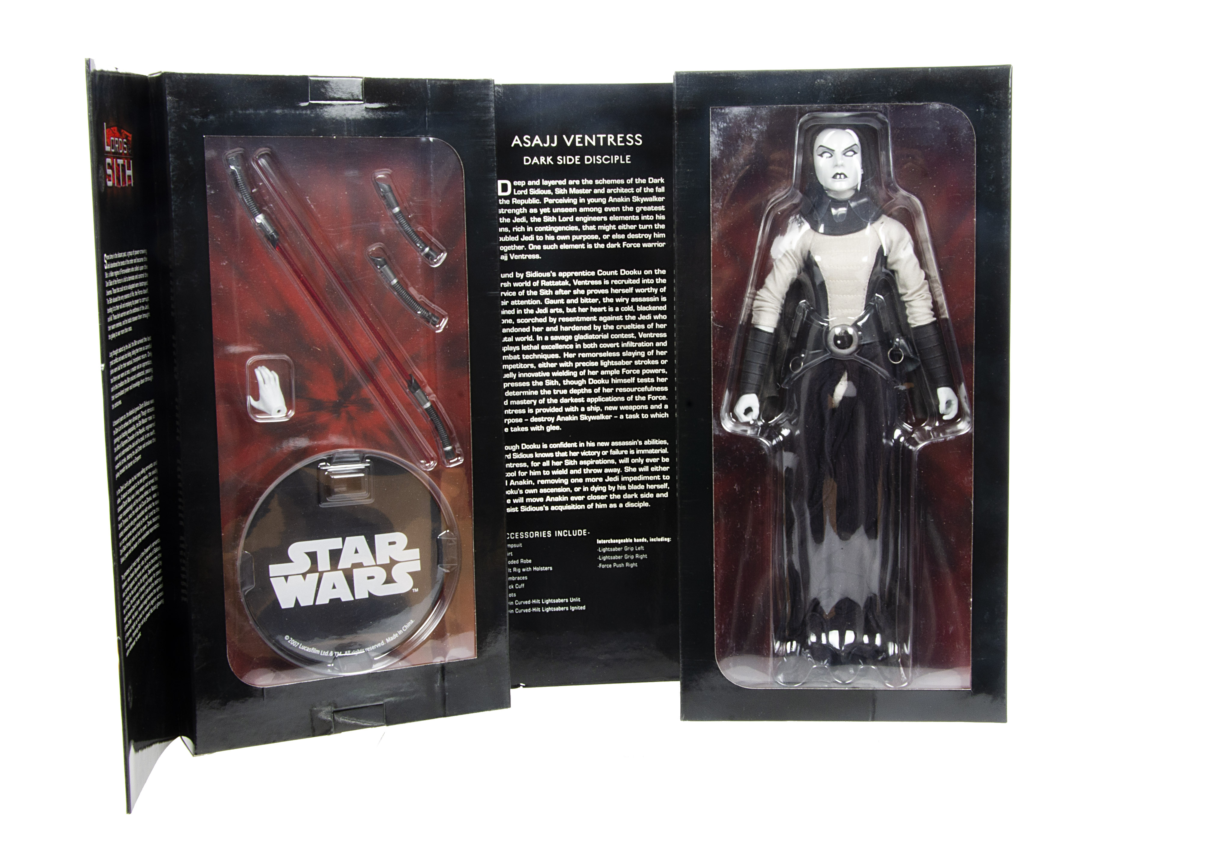 Star Wars Sideshow Collectibles I:6 Asajj Ventress Figure, Dark Side Disciple, Lords Of The Sith - Image 2 of 2
