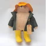 Gabrielle Paddington Bear, with uncommon green Duffle coat, yellow hat and Wellington boots with