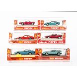 Norev Jet-Cars, No 820 Maserati Ghibli, No 714 Camargue Bertone (2), No 818 Coupe Ligier JS 2 (2),