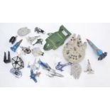 Unboxed Miniature Star Wars and Other Vehicle Models, Star Wars models from various films many