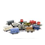 Hornby O Gauge 4-wheeled Freight Stock for Spares or Repair, mostly pre-war, including Carr's and