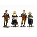 Heyde Germany large 90mm scale tourist souvenir figures, comprising Dutch girls (2) and Irish