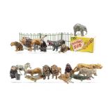 Lead Zoo animals by Britains and other makers including Britains boxed Picture Pack 9010 Lion Family