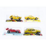 Mattel Mebetoys, A111 Alfa Giulietta, A56 Ferrari PB, A68 Fiat 127 Rally, A93 Porsche 924, in