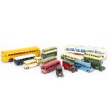 Dinky Toy Commercials, including early post-war 36g Taxi with driver, maroon/black body, smooth