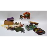 Large collection of miscellaneous 1950s- 1960s Toys and spares, including MOKO 0-4-0 Tank, Lego