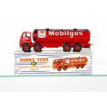 A Dinky Toys 941 Foden 14-Ton 'Mobilgas' Tanker, 2nd type red cab, chassis, tank and grooved hubs,
