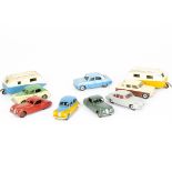 Dinky Toy Cars, 152 Austin Devon, 159 Morris Oxford, 168 Singer Gazelle, 162 Ford Zephyr, 190