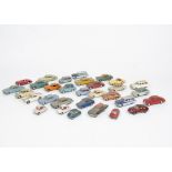 Playworn Corgi Toy Cars, including Ford Mustang, Heinkel Bubble Car (4), Mini Marcos, Mercedes 300SL