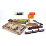 Tri-ang Mainline and Hornby 00 Gauge Locomotives Tri-ang and Crescent Signals and Kitmaster coach,