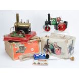 A Mamod SE3 Stationary Steam Engine and SR1a Steam Roller, both in original boxes and appear
