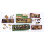 A Collection of Hornby O Gauge 'Modelled Miniature' Figures and Animals, all of the earlier (larger)