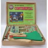 Early 1960s Subbuteo new 'Continental' Football set with Floodlights, comprising blue and red