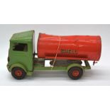 Tri-ang large scale steel Shell Tanker, in red and green, F, requires some restoration, tank