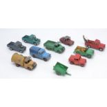 Playworn Diecast Vehicles, a postwar group of mainly Land Rovers including Dinky (4) including a