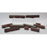 LMS 00 Gauge kit-built and RTR and adapted maroon coaches by various makers, including Ratio