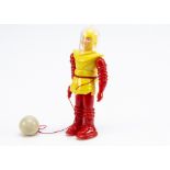 Scarce 1950s Captain Radar Self Walking Space Man, made by Ball Manufacturing, hard plastic figure