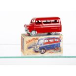 A Morestone Series Bedford Dormobile, red body, bare metal wheels and baseplate, issued 1954-56,