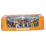 Crescent Toys plastic boxed set 904 Cowboys and Indians, late production 'Moveables', Crescent