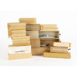 1/1200 Scale Waterline Models, all unmarked in card boxes includes, large and smaller support