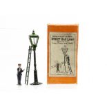 John Hill and Co boxed Miniature Model Street Gas Lamp set, complete with lamp, ladder and man, lamp