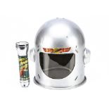 A 1950's Mirro (USA) Satellite Explorer Spaceman Helmet, aluminium construction with plastic