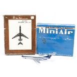 Japanese Diecast Aircraft, Aero Mini 1:239 BOAC B A C Super VC10, Masudaya Modern Toys Mini Air 1: