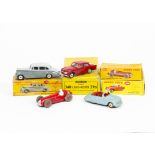 Dinky Toy Cars, 184 Volvo 122s, red body, spun hubs, 150 Rolls-Royce Silver Wraith, 232 Alfa Romeo