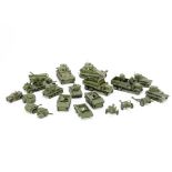 Pre-War Military Dinky Toys, including 161a Searchlight Lorry, 162 18-Pounder Field Gun Set (3),