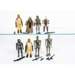 Vintage Star Wars Bounty Hunter Action Figures, Dengar, Boba Fett, Zuckuss, IG-88 (2), 4-Lom and