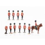 Britains rare Coldstream Guards (10) at Present with tan bases from set 1477 large Coronation