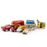 Various Makers Tinplate Toys, Chad Valley Express Furniture Removal Pantechnicon, Brimtoy Pocketoy