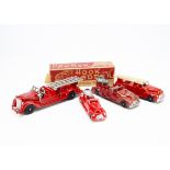 A Hubley Kiddie-Toy Hook and Ladder Fire Engine No 473, with accessories, approx 240mm in length, in