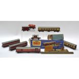 Hornby-Dublo 00 gauge 3-Rail Goods and Passenger Rolling Stock, LNER teak Gresley (2), BR maroon (