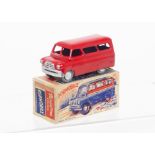 A Morestone Series Bedford Dormobile, red body, bare metal wheels and baseplate, issued 1954-56,