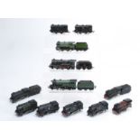 Trix 00 Gauge AC Locomotives, BR black 4-4-0 41128 and green 4-4-0, LNER green 0-4-0 2876 and tender